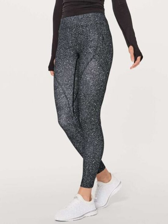 Lululemon Lead The Pack Tight Luxtreme 28" In Luminesce Splatter White Black - Picture 1 of 9